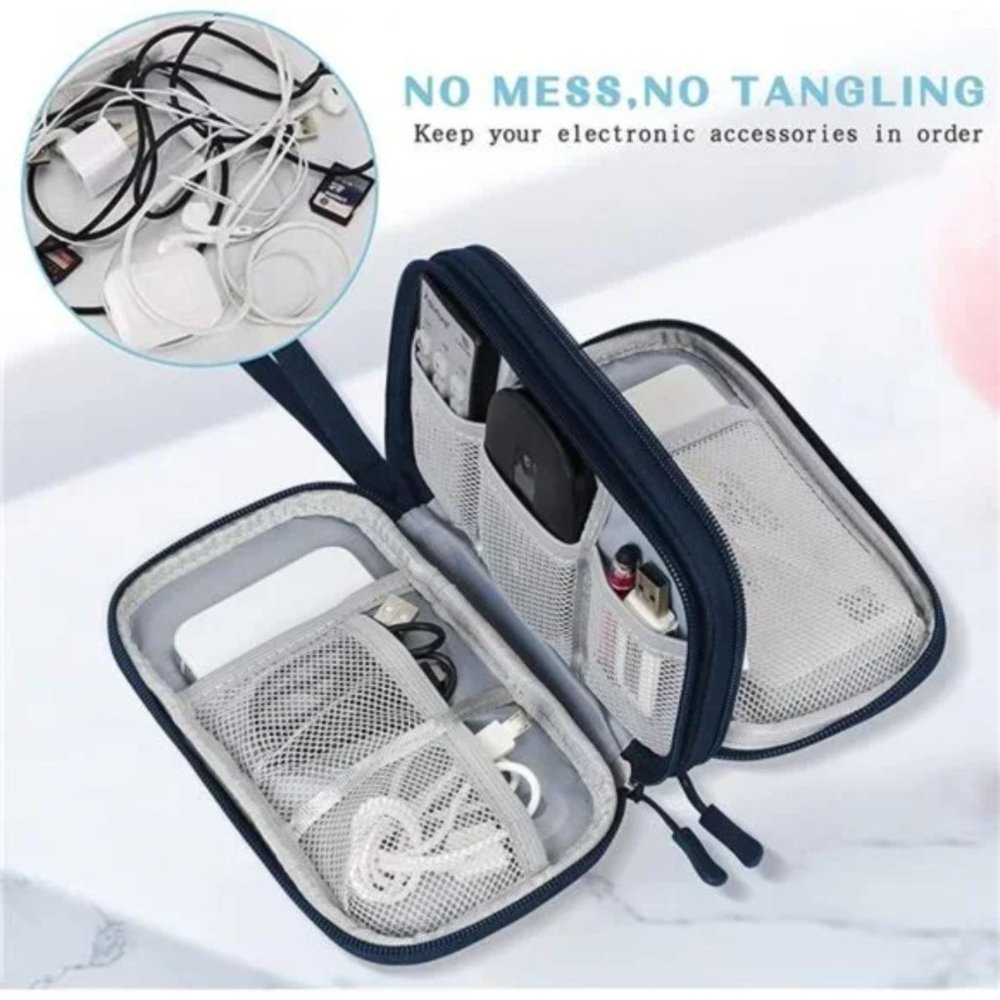 Travel Cable Organizer Bag Pouch Electronic Accessories Carry Case Portable - Picture 6 of 7